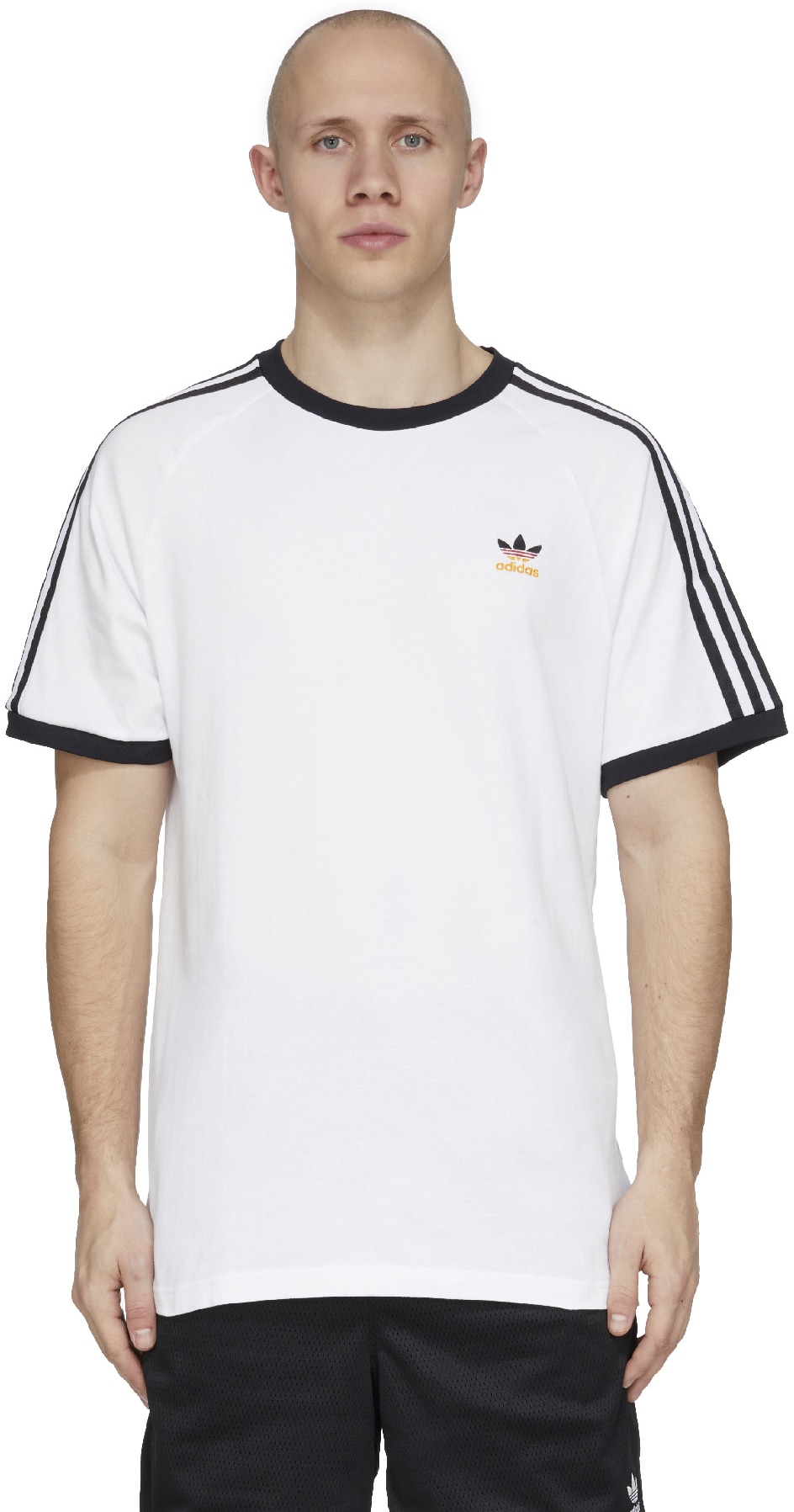 adidas Originals: White 3-Stripes T-Shirt - 1