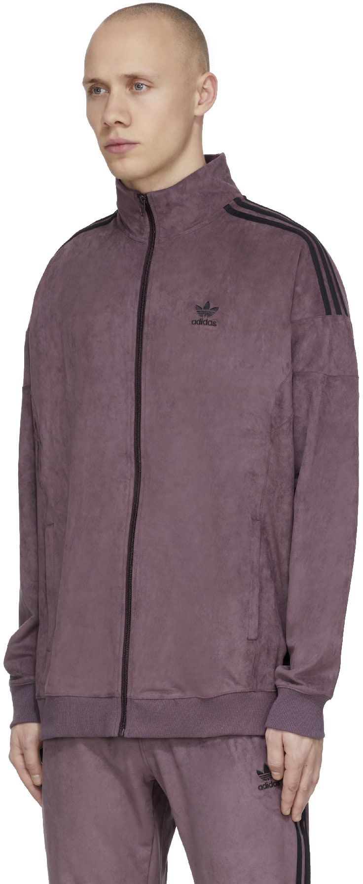 adidas Originals: Rouge Veste de Survêtement Adicolor Classics en Peluche Rouge - 2