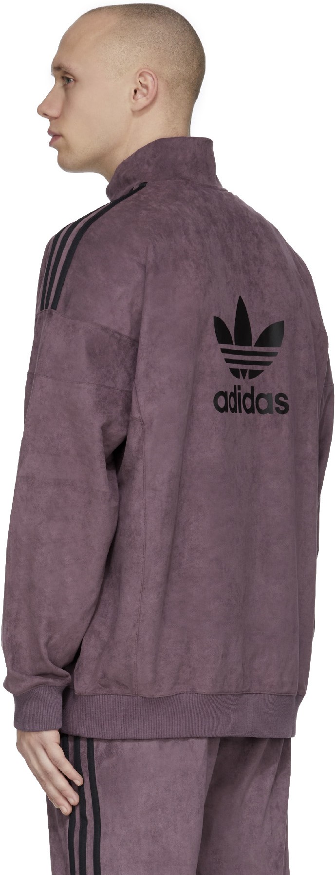adidas Originals: Rouge Veste de Survêtement Adicolor Classics en Peluche Rouge - 3