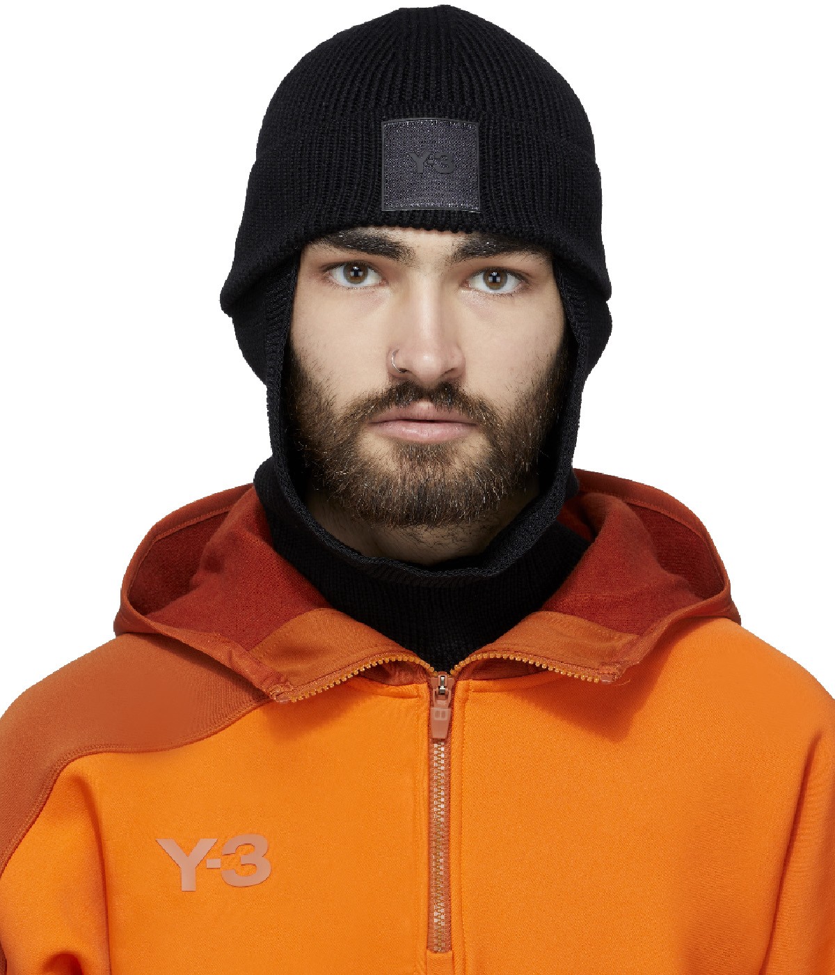 Y-3: Black Icon Beanie - 1