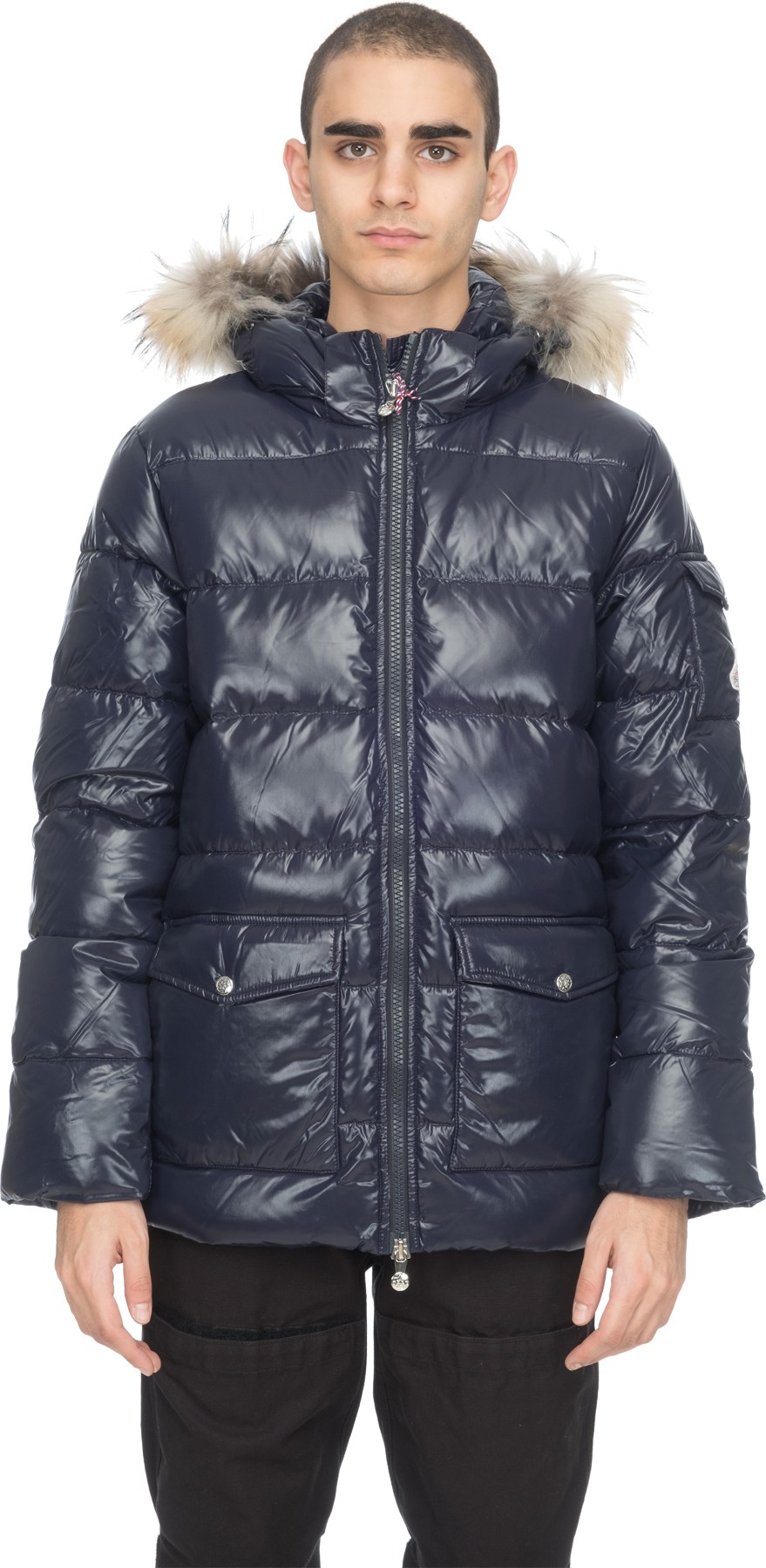 Pyrenex: Blue Authentic Shiny Fur Jacket - 1