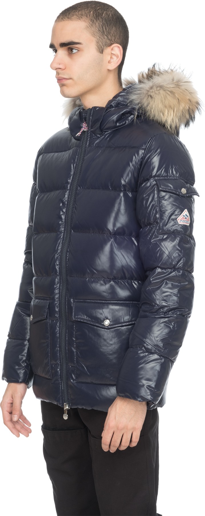 Pyrenex: Blue Authentic Shiny Fur Jacket - 2