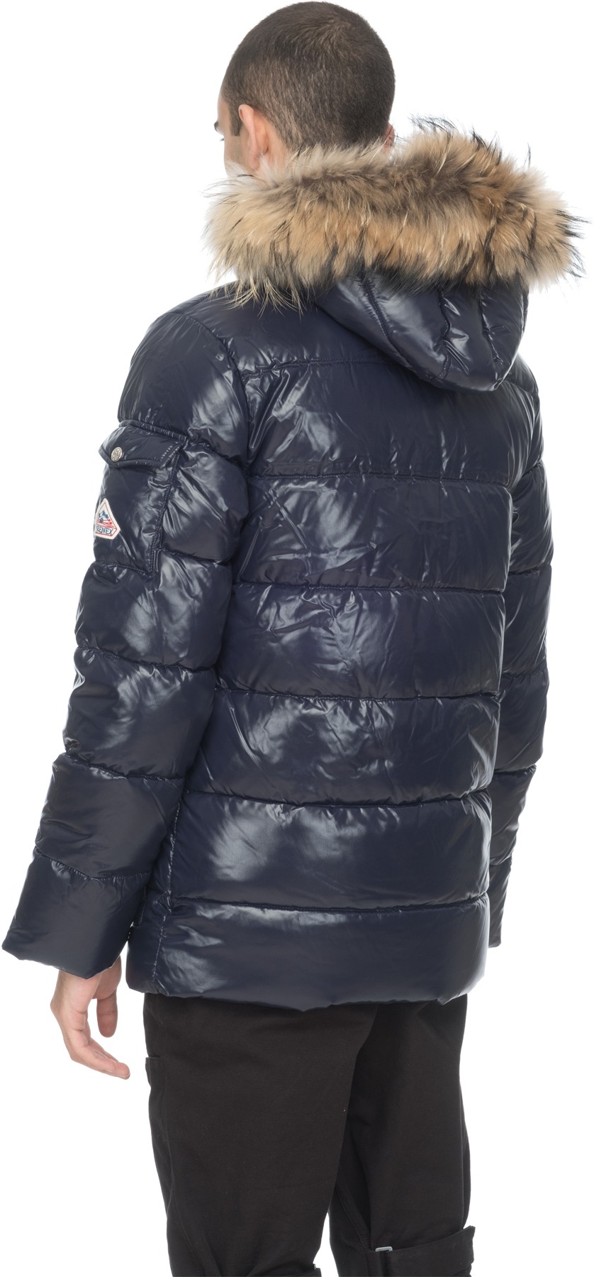 Pyrenex: Blue Authentic Shiny Fur Jacket - 3