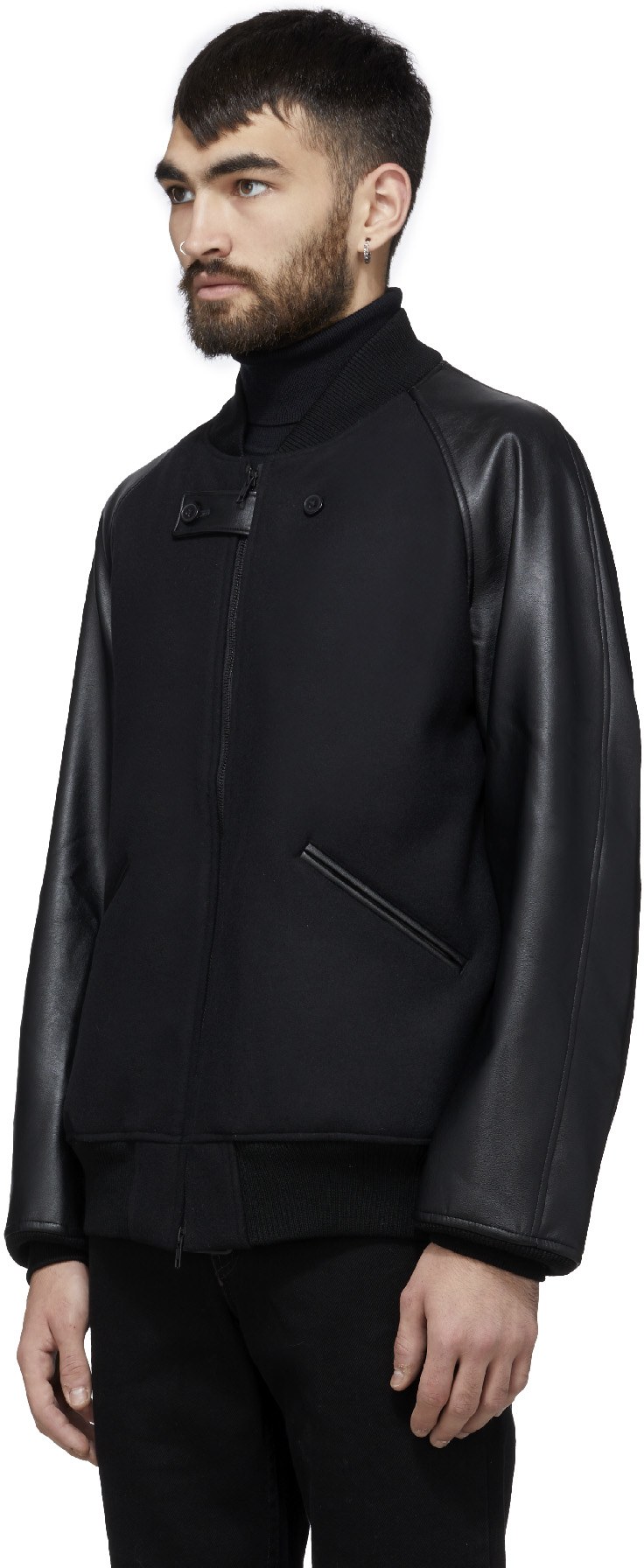 Y-3: Noir Blouson Teddy Classique Noir - 2