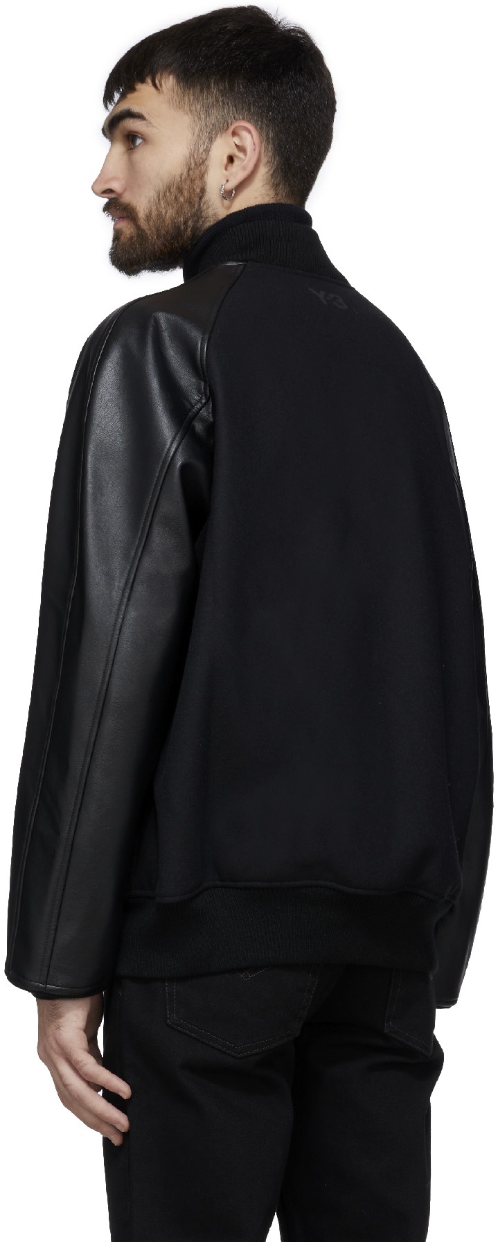 Y-3: Noir Blouson Teddy Classique Noir - 3