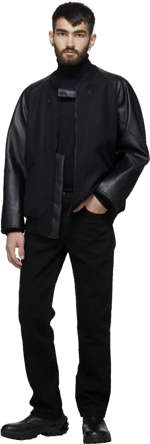 Y-3: Black Classic Varsity Jacket - 4