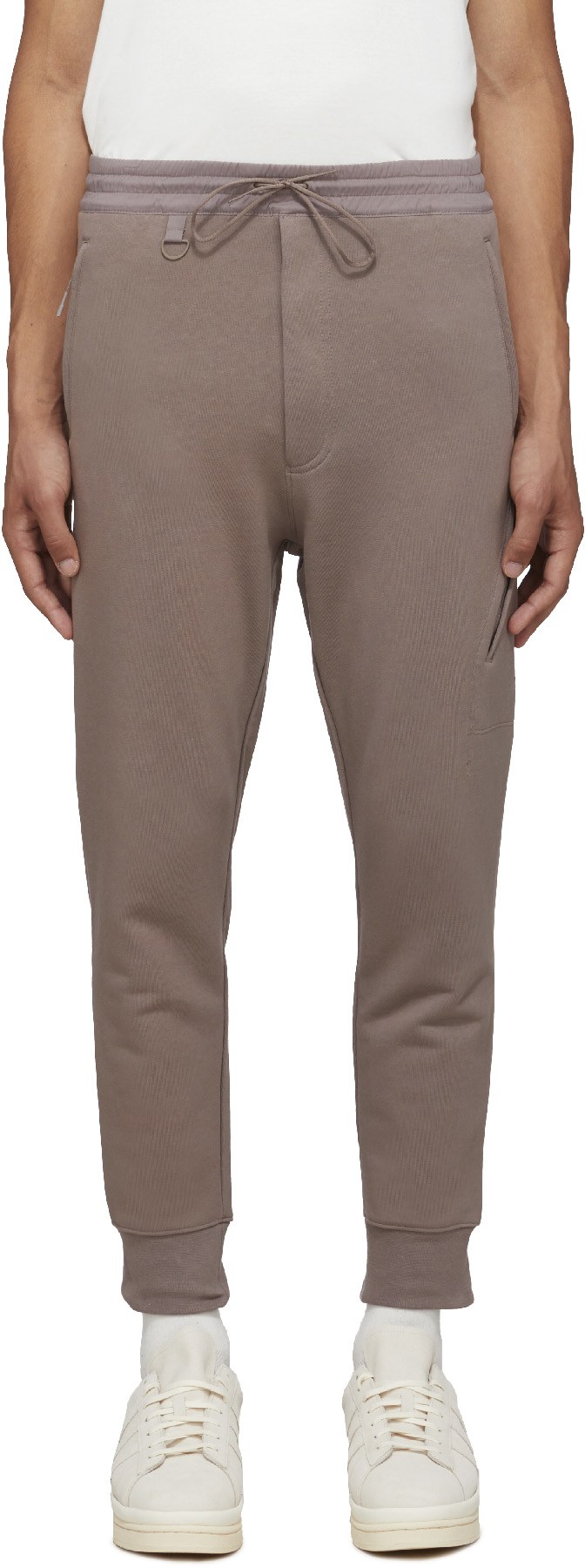 Y-3: Brown Classic DWR Terry Utility Pants - 1