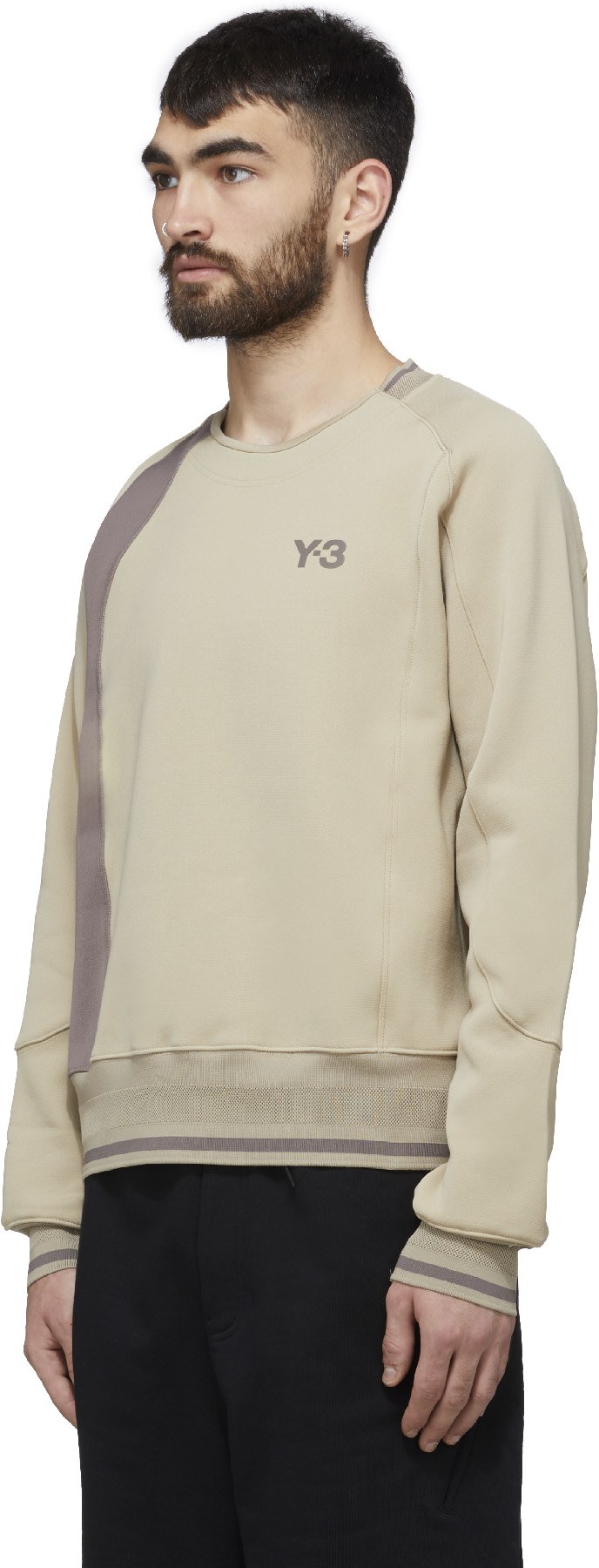 Y-3: Red Logo Track Crew Sweater - 2