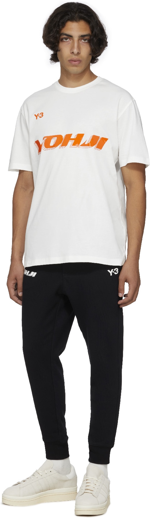 Y-3: White Graphic T-Shirt - 4