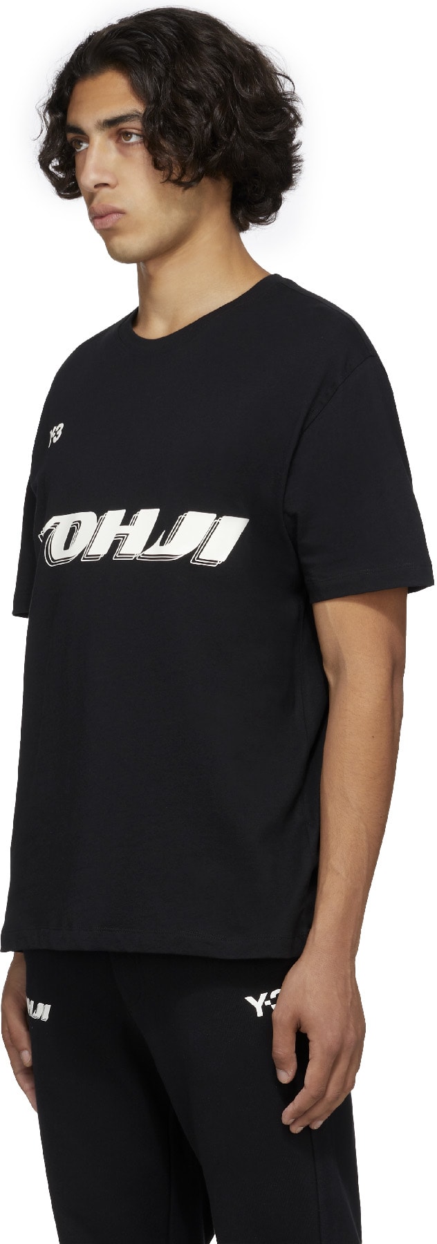 Y-3: Black Graphic T-Shirt - 2