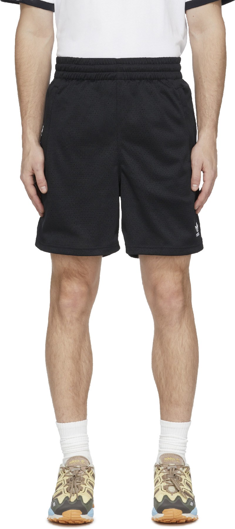 adidas Originals: Black Essential Mesh Shorts - 1