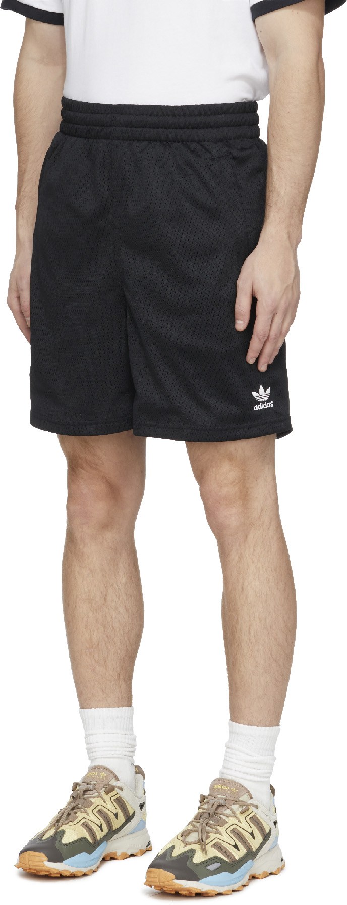 adidas Originals: Black Essential Mesh Shorts - 2