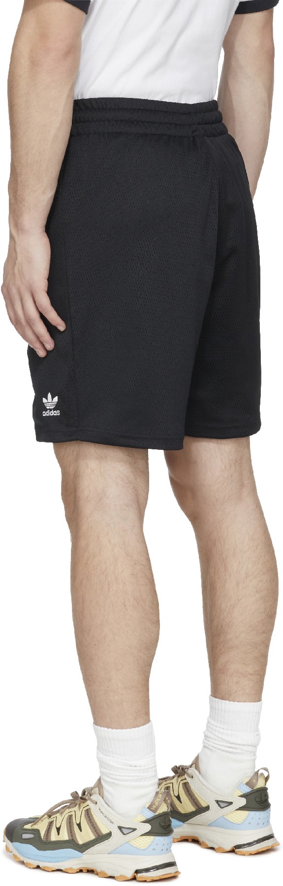 adidas Originals: Black Essential Mesh Shorts - 3