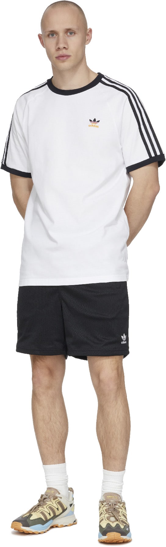 adidas Originals: Black Essential Mesh Shorts - 4