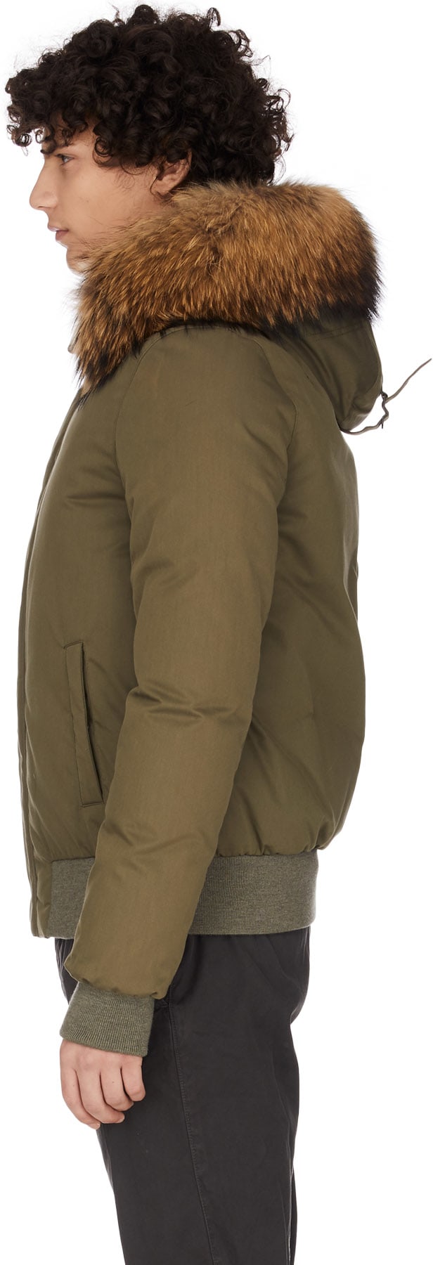 Yves Salomon: Green Double Garment Hooded Bomber - 2