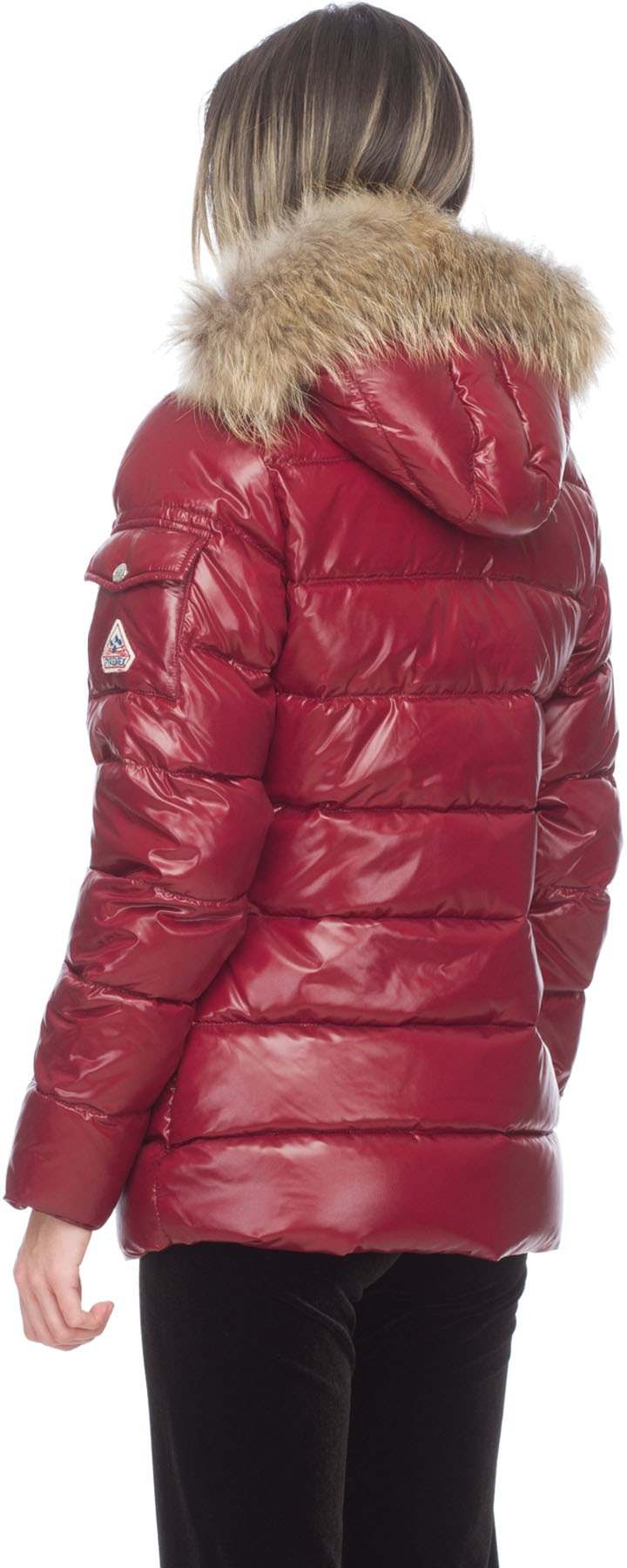 Pyrenex: Red Authentic Shiny Fur Jacket - 3