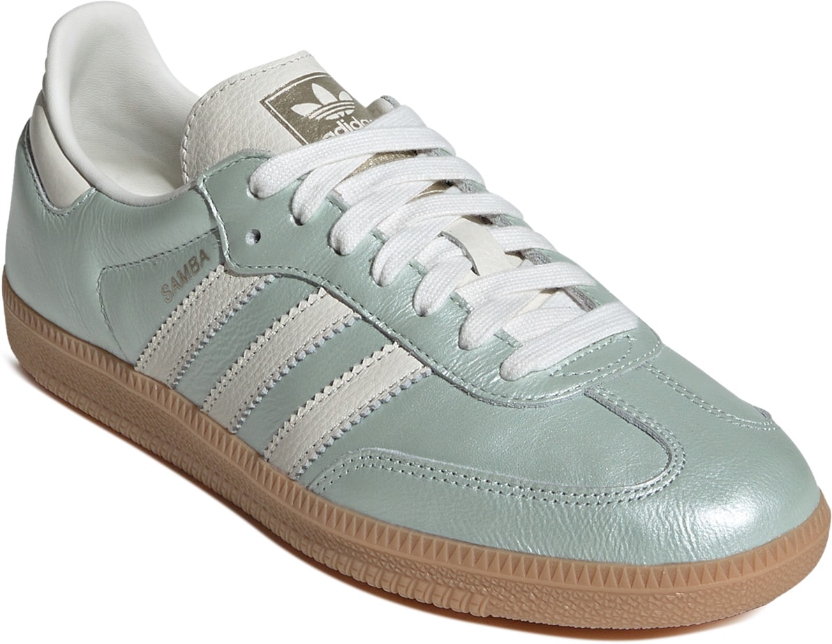 Adidas Originals Samba OG sneakers in green metallic and White