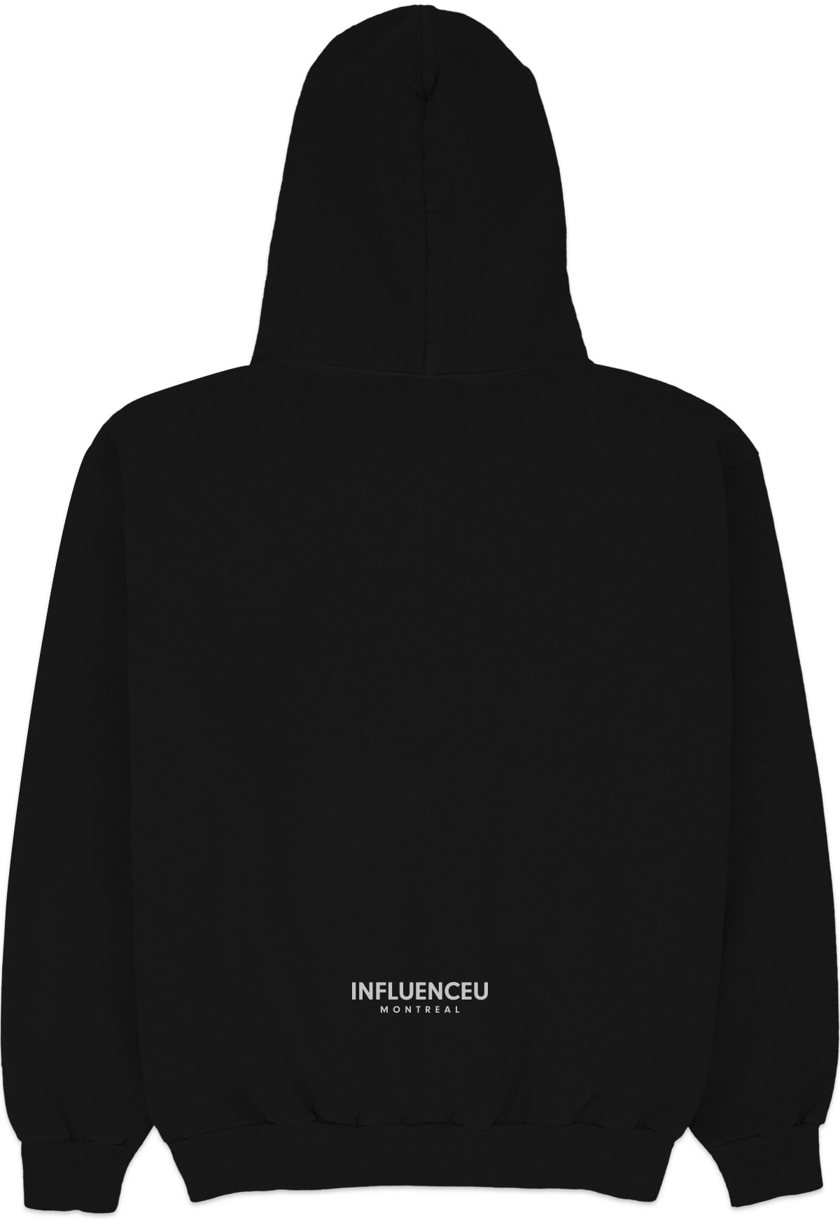 influenceu: Black Heavy Fleece Logo Hoodie - 2