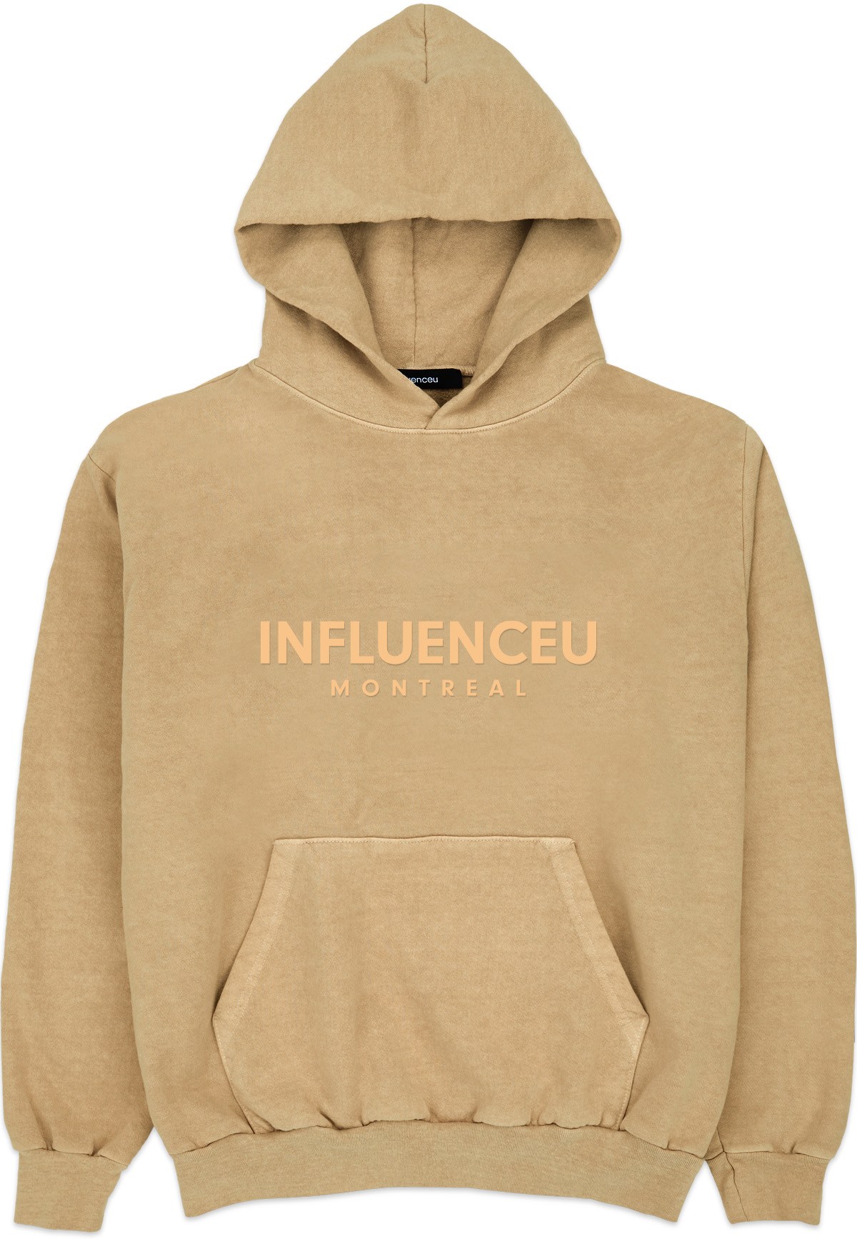 influenceu: Neutrals Heavy Fleece Logo Hoodie - 1