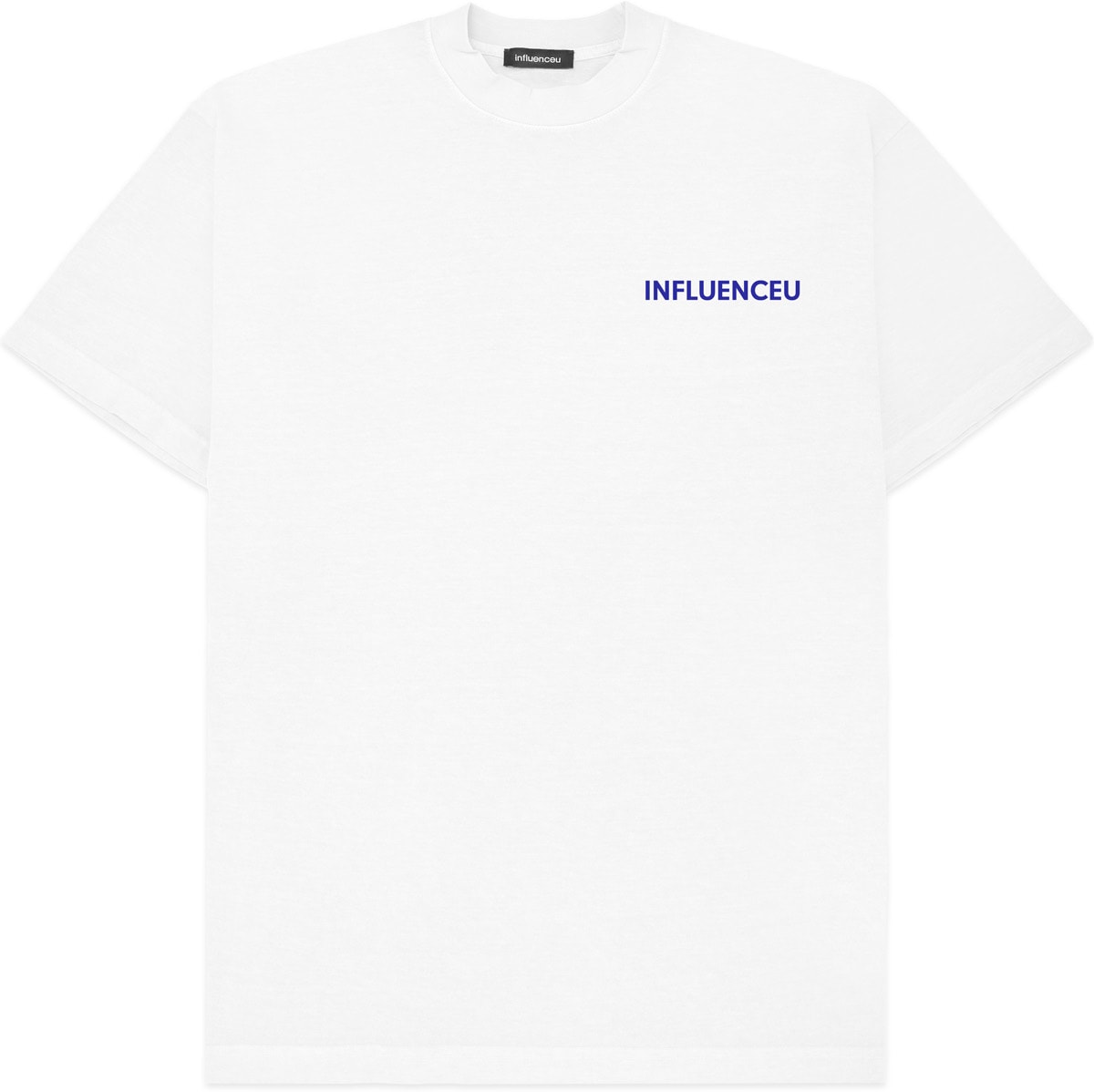 influenceu: White Heavy Jersey Logo T-Shirt - 1