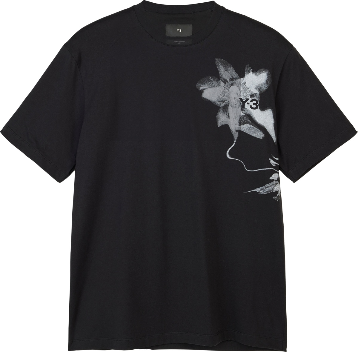 Y-3: Black Graphic T-Shirt - 1