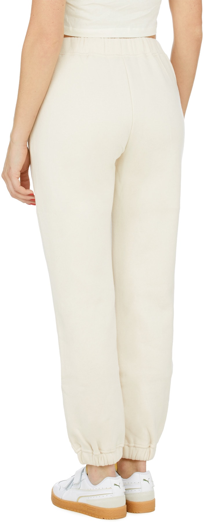influenceu: White Fleece Sweatpants - 3