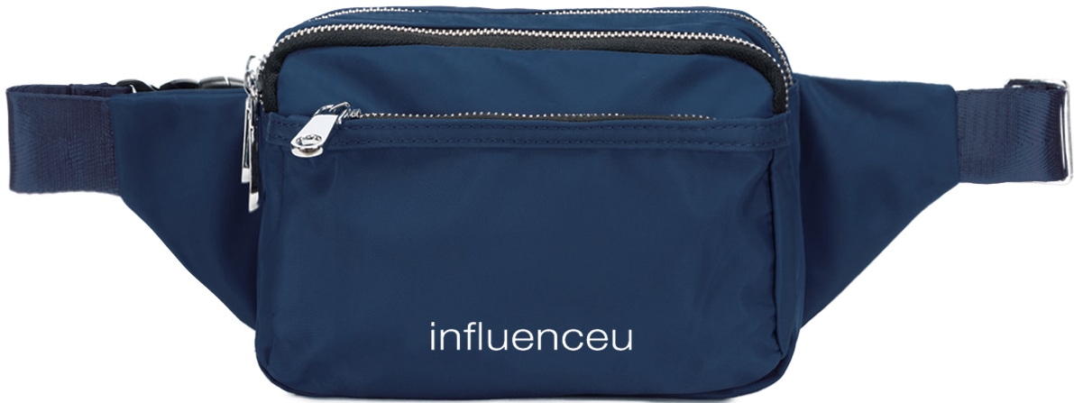 influenceu: Blue Logo Fanny Pack - 1