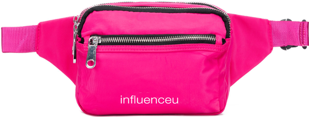 influenceu: Pink Logo Fanny Pack - 1