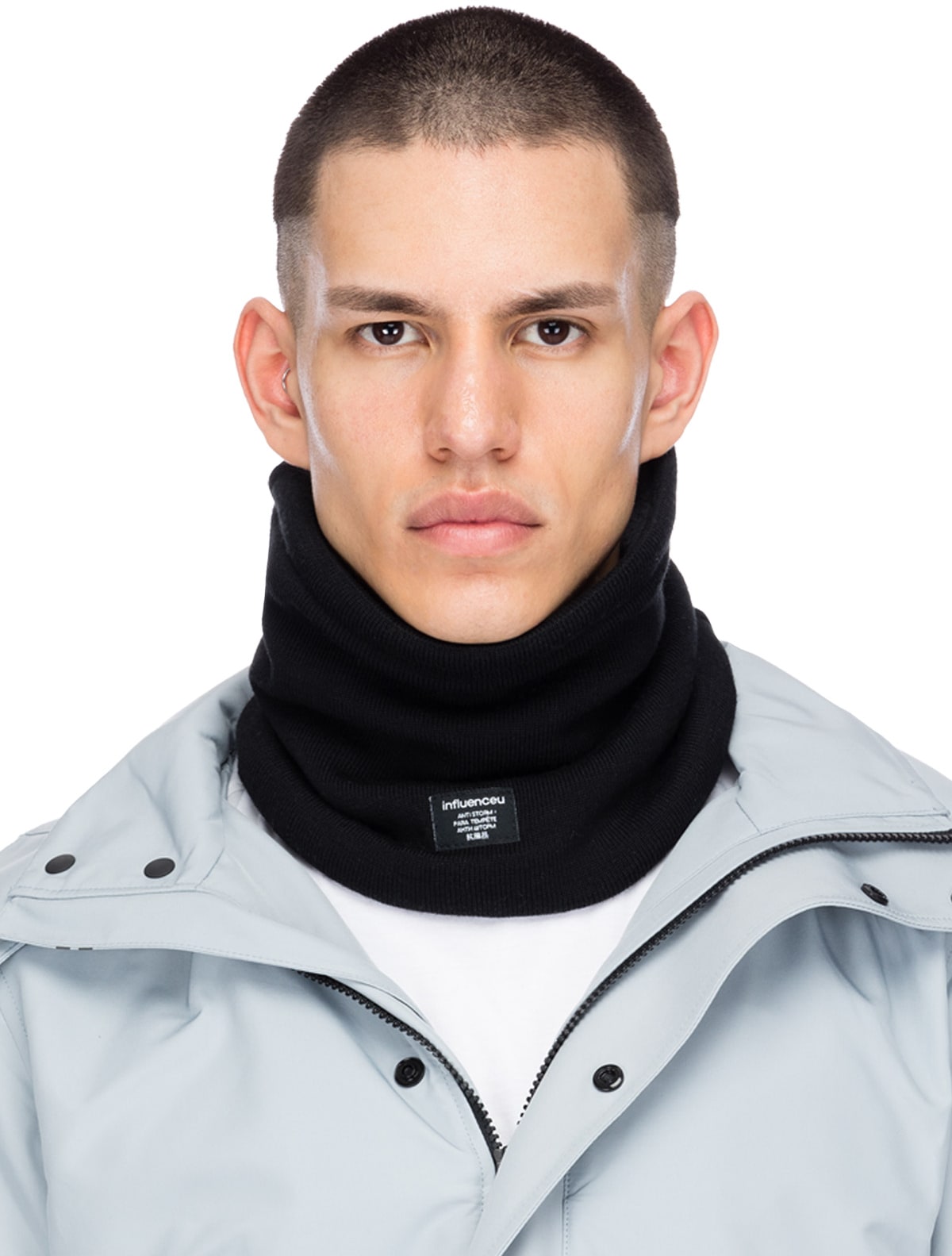 influenceu: Black 'Anti Storm' Fleece Lined Gaiter - 1