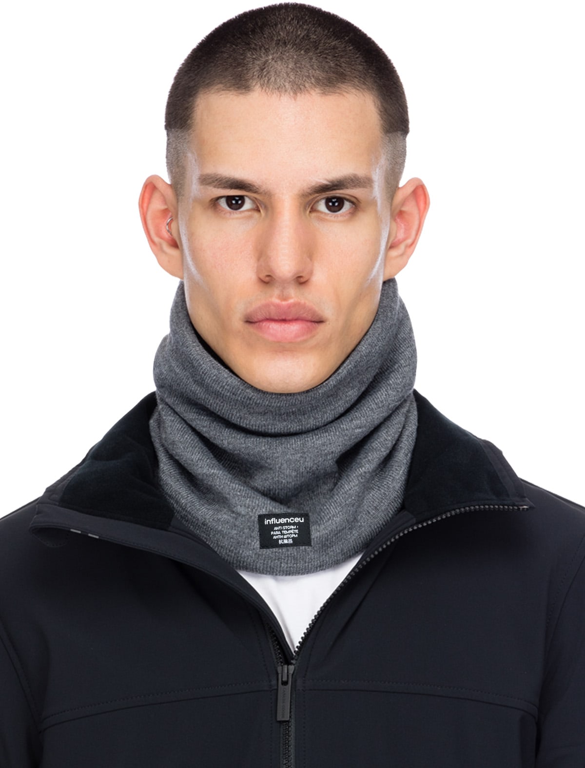 influenceu: Grey 'Anti Storm' Fleece Lined Gaiter - 1