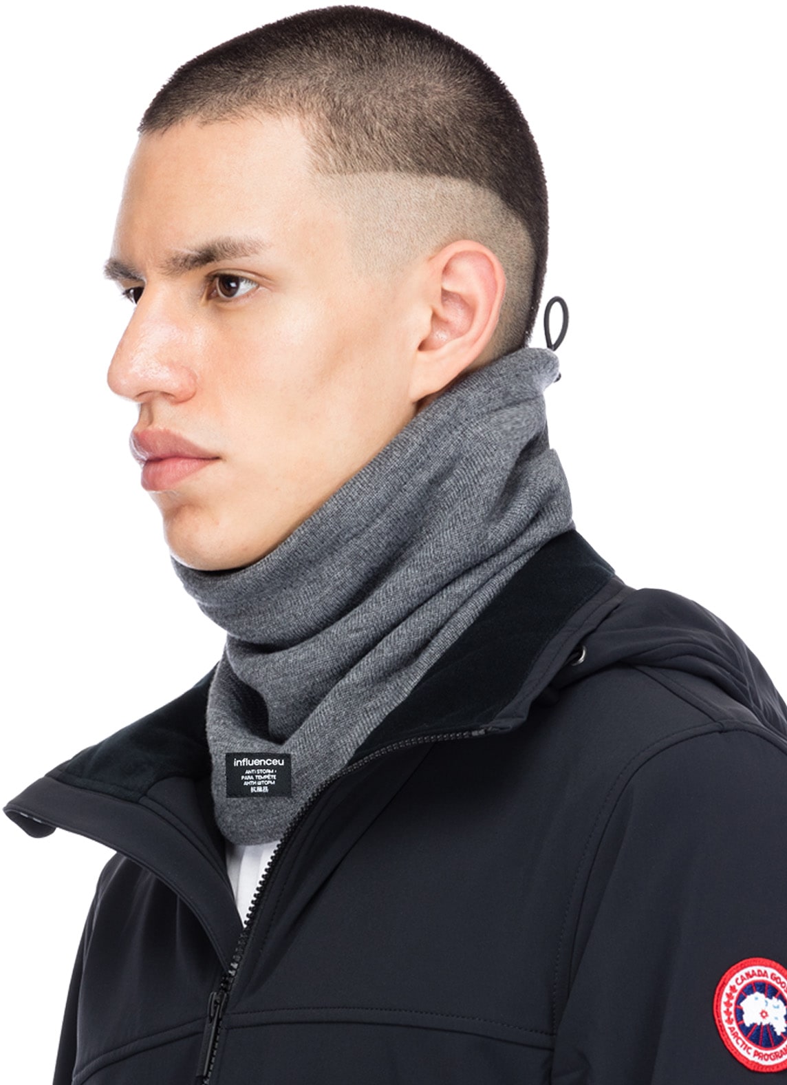 influenceu: Grey 'Anti Storm' Fleece Lined Gaiter - 2