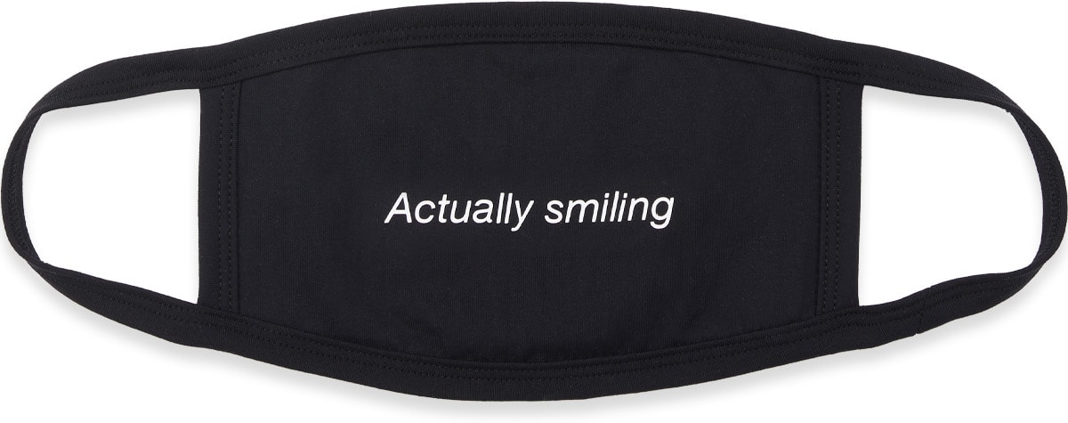 influenceu: Black 'Actually Smiling' Mask - 1