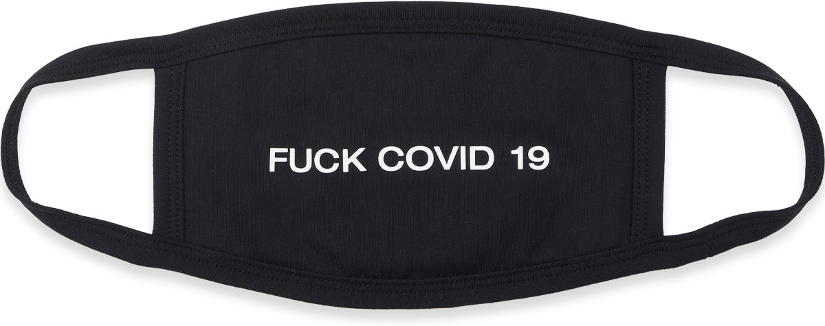 influenceu: Black 'F COVID-19' Mask - 1