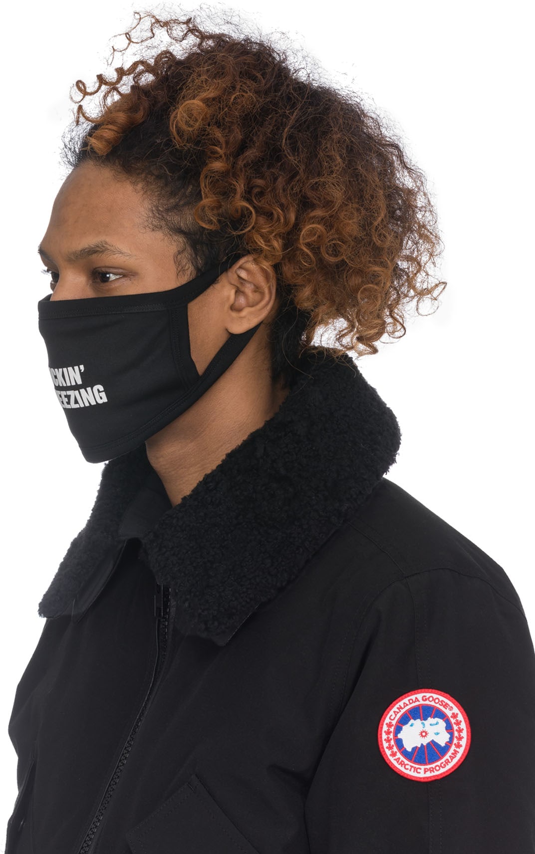 influenceu: Black 'Fucking Freezing' Reversible Mask - 2