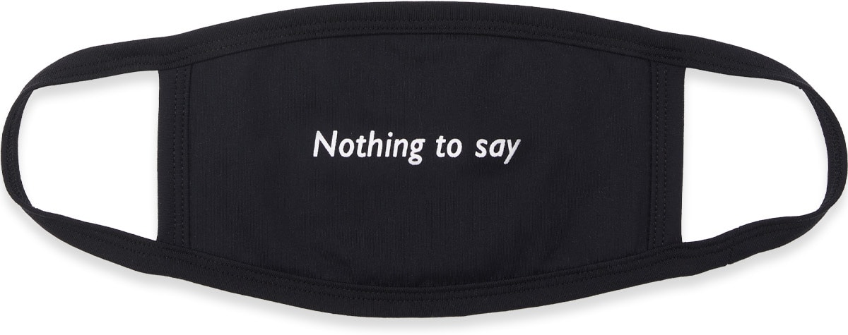 influenceu: Black 'Nothing to Say' Mask - 1