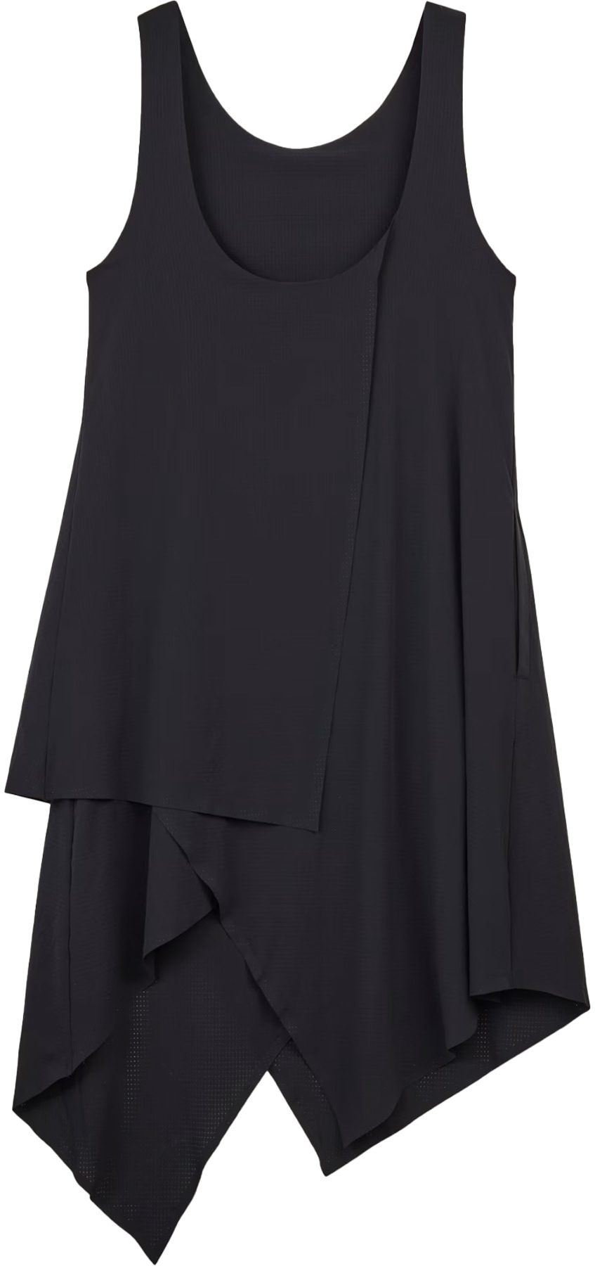 Y-3: Noir Robe débardeur en nylon Noir - 1