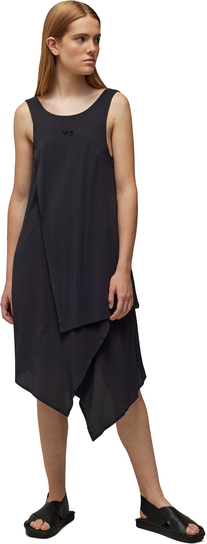 Y-3: Black Nylon Tank Top Dress - 2