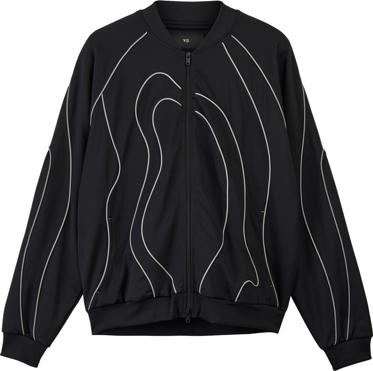 Y-3: Black Track Top - 1