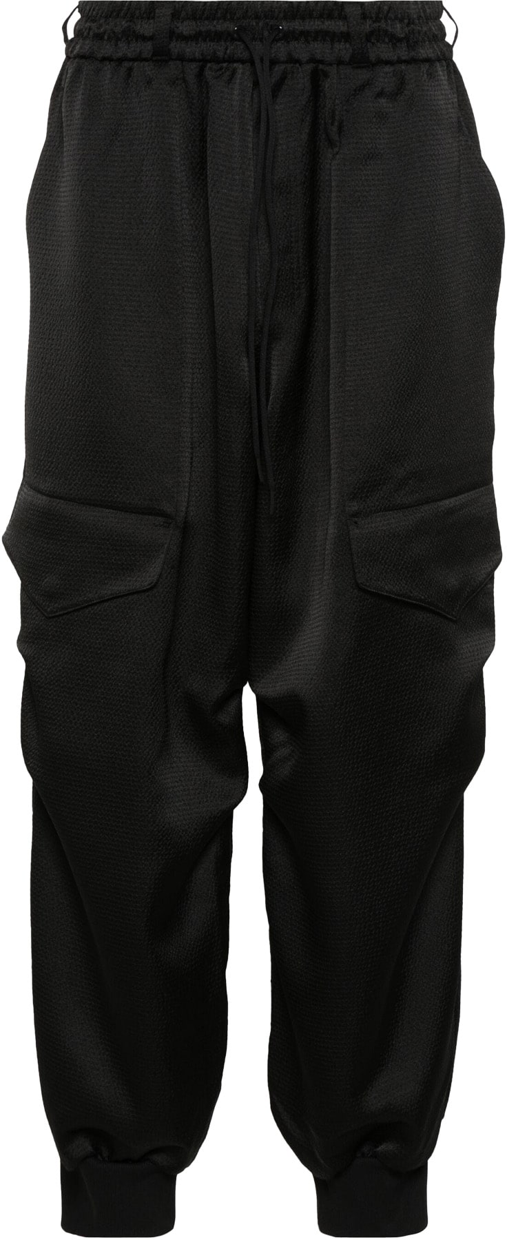 Y-3: Noir Tech Seersucker Cargo Pants Noir - 1