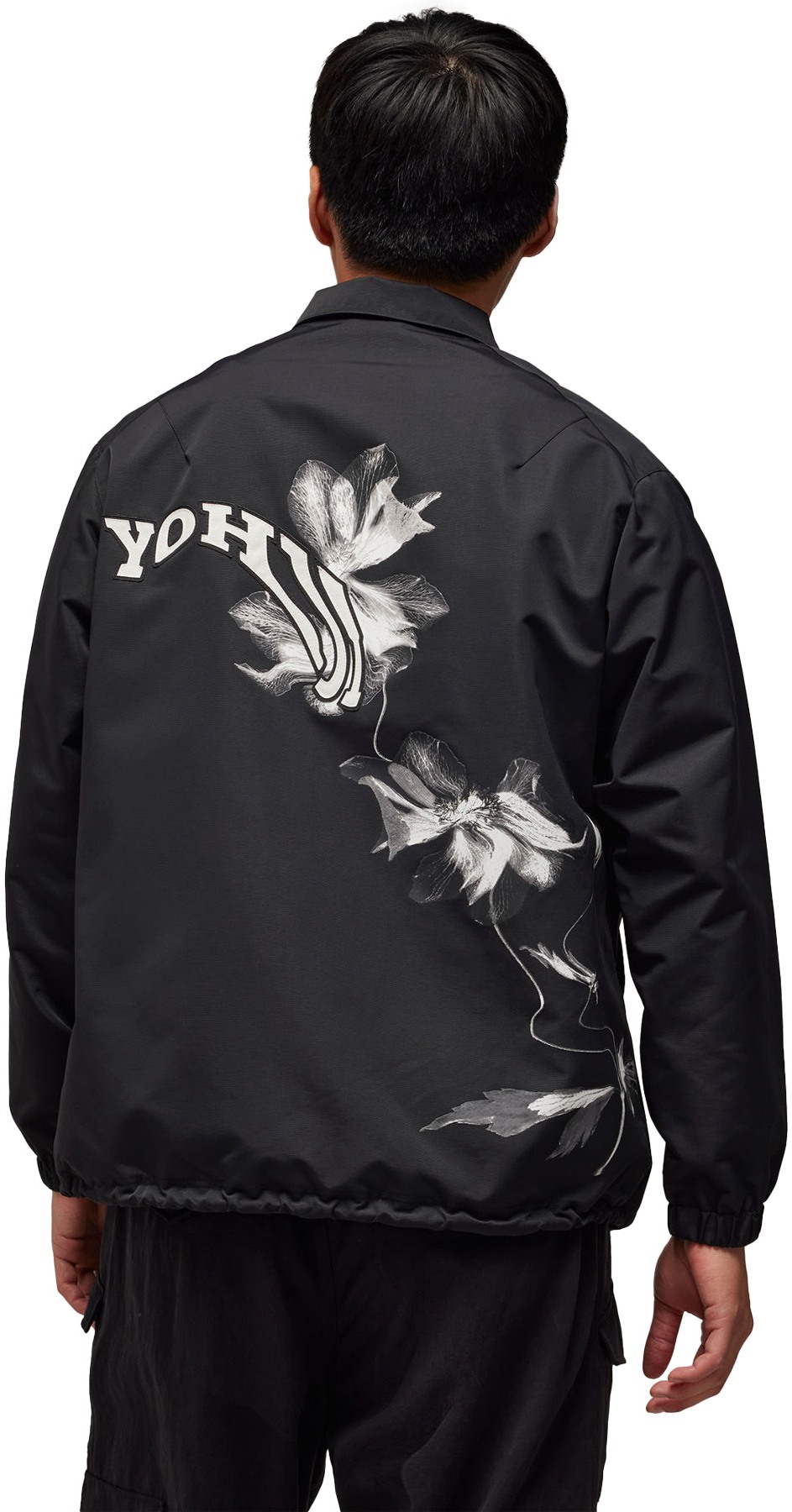 Y-3: Noir Veste Coach en nylon Noir - 4