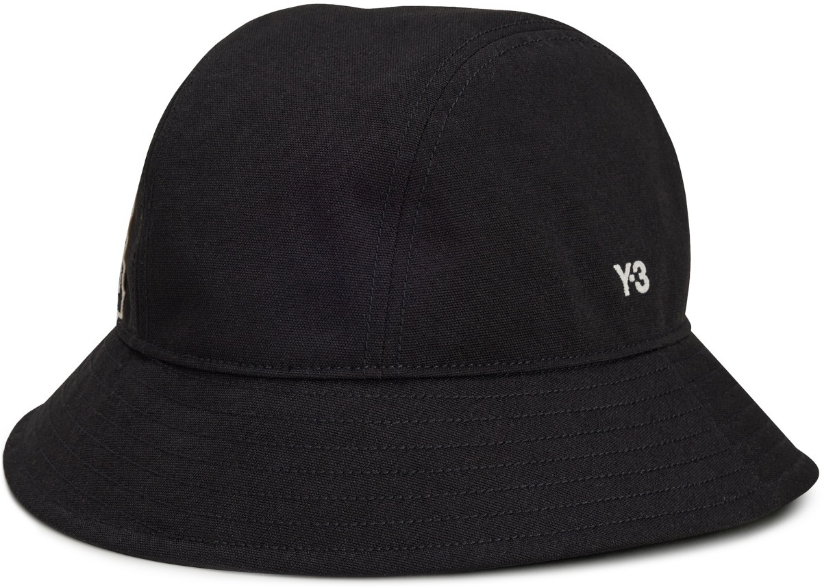 Y-3: Black Bucket Hat - 2