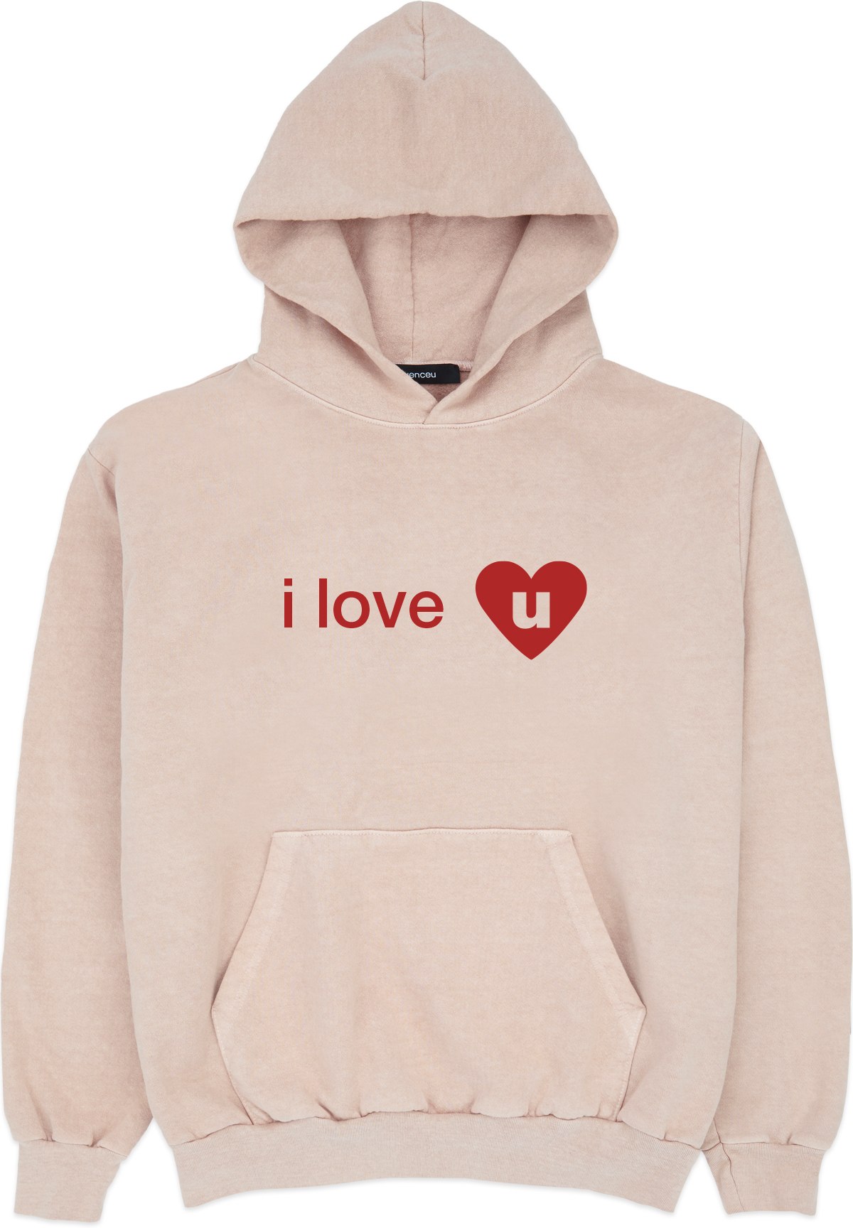 influenceu: Pink "I love U" Custom Unisex Hoodie - 1