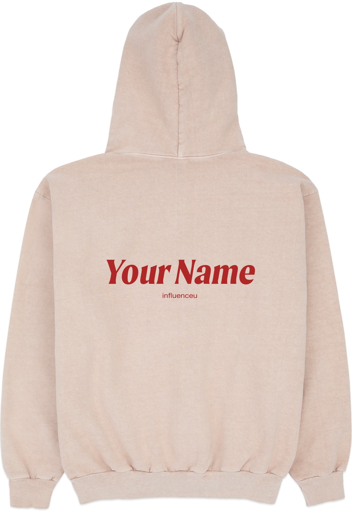 influenceu: Pink "I love U" Custom Unisex Hoodie - 2