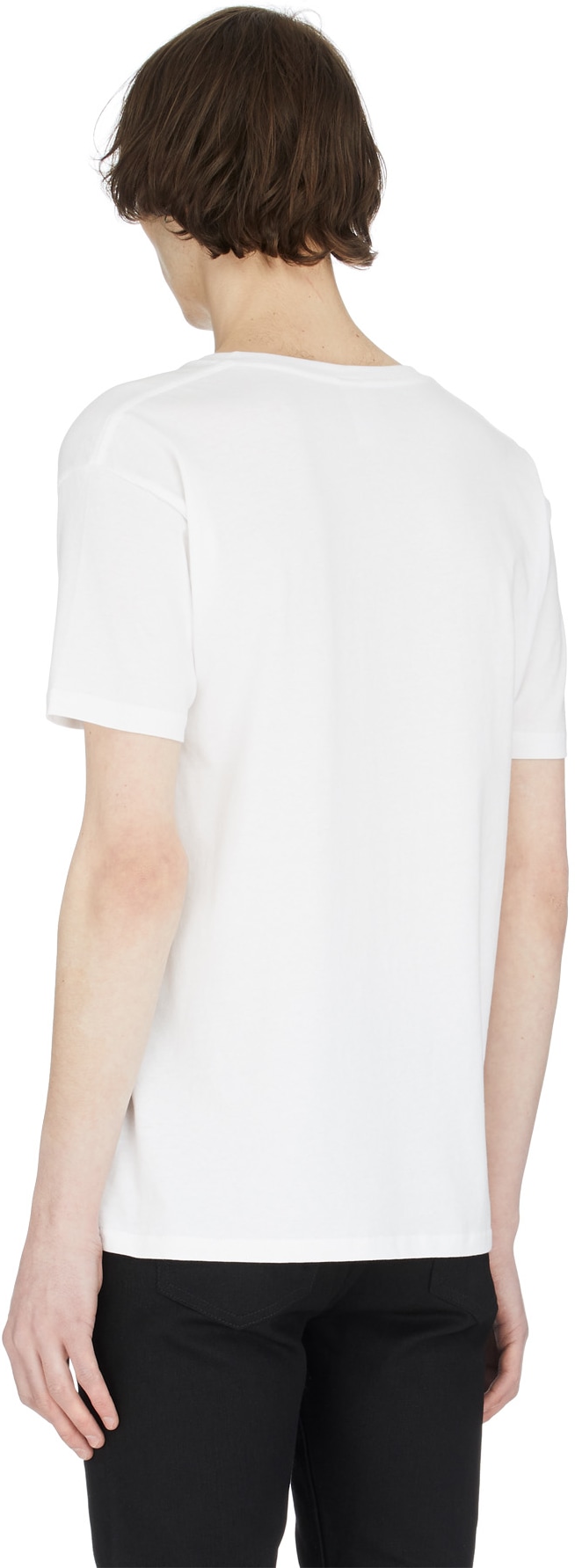 influenceu: White Logo V-Neck T-Shirt - 3