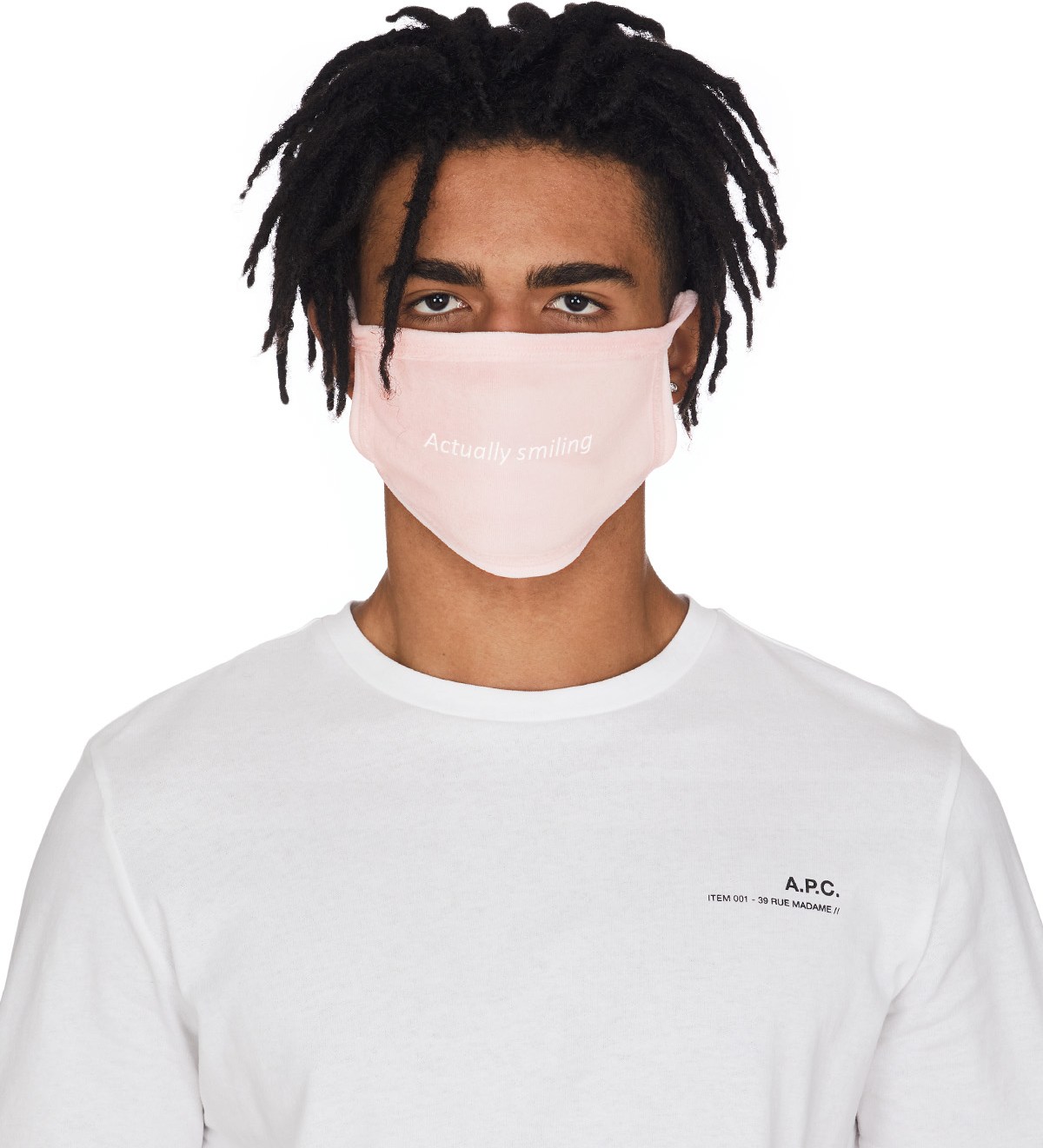 influenceu: Pink 'Actually Smiling' Mask - 2