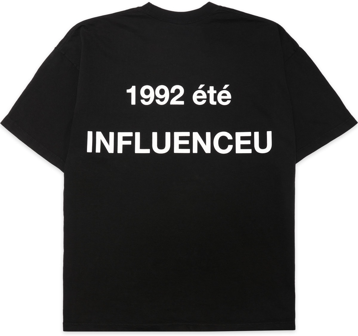 influenceu: Black '1992 été' Print T-Shirt - 1