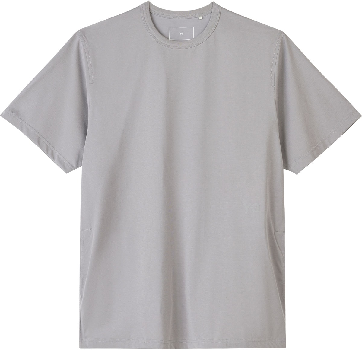 Y-3: Grey Premium T-Shirt - 1