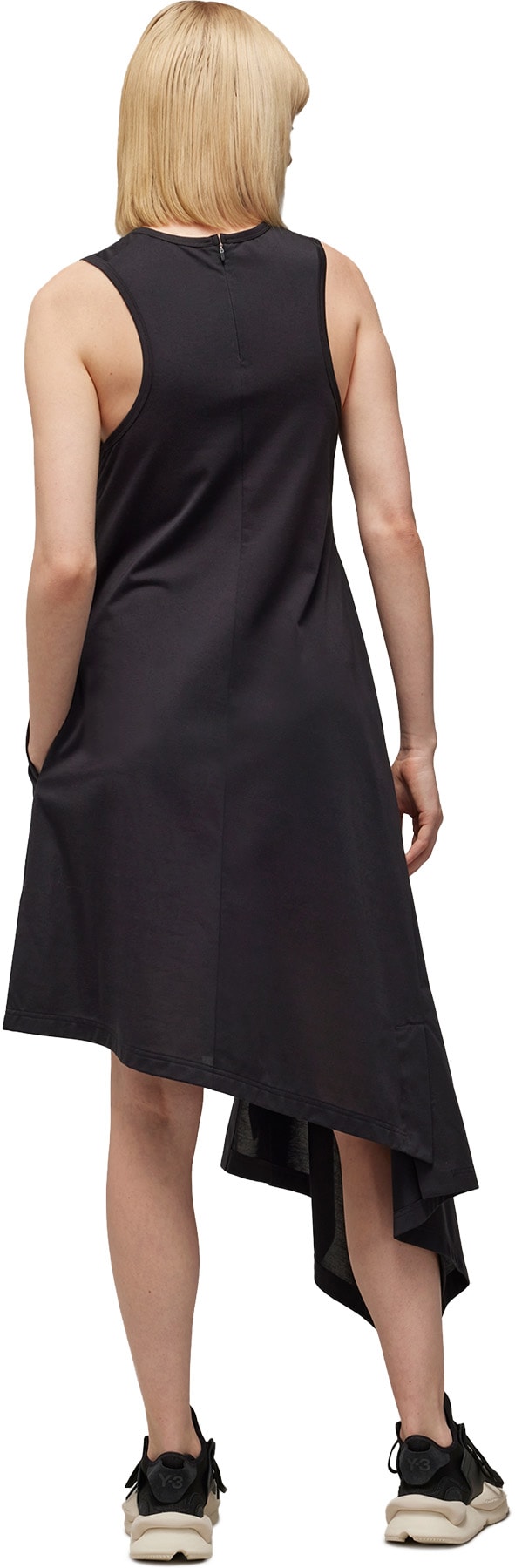 Y-3: Black Asymmetrical Dress - 3