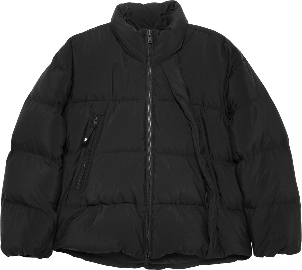 Y-3: Black Puffer Jacket - 1