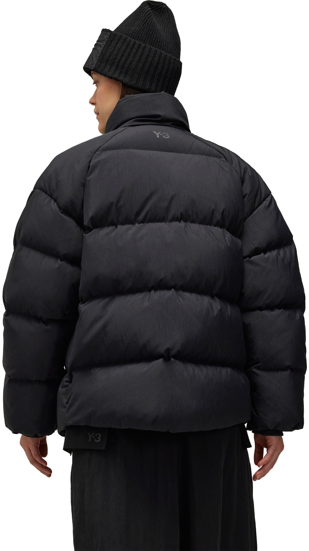 Y-3: Black Puffer Jacket - 4